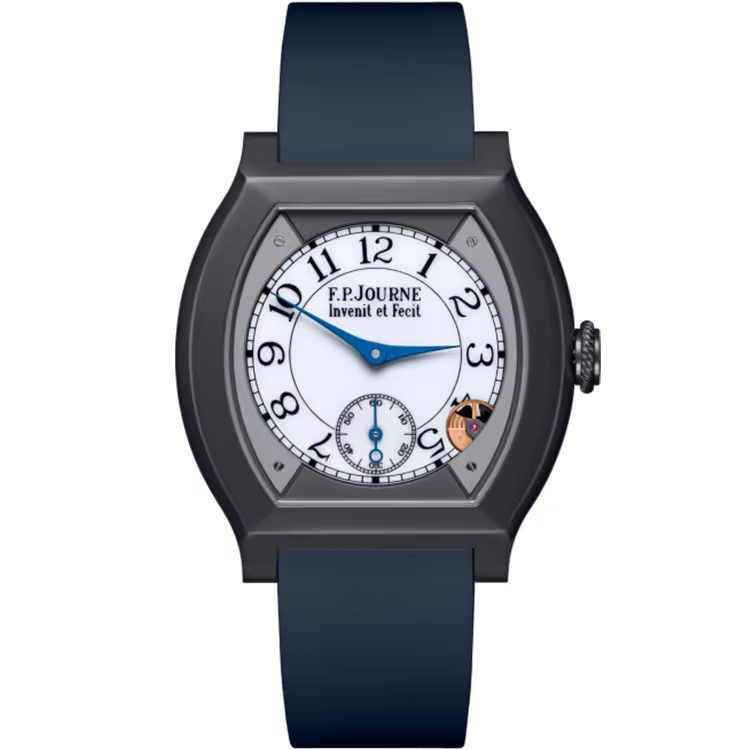 F.P. Journe, Elegante, White Dial, Titanium Titalyt, Dark Blue Rubber Strap, 40mm