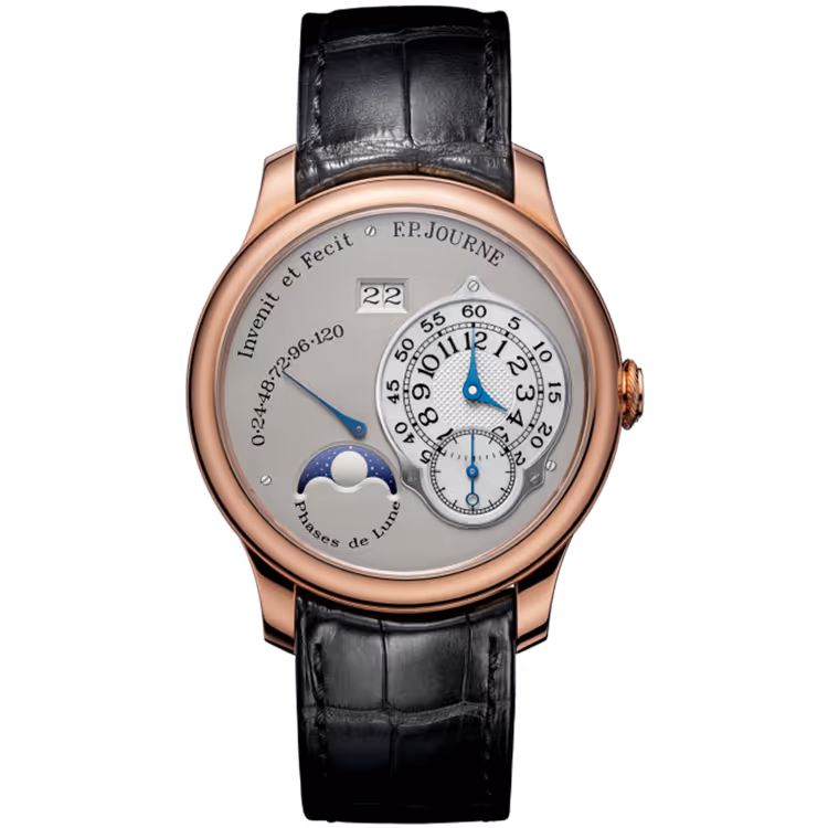 F.P. Journe, Octa Lune, Grey Dial, Moon Phase, Rose Gold, Leather Strap, 40mm