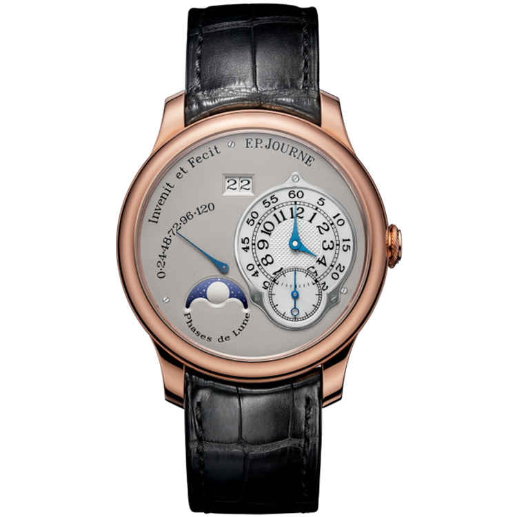 F.P. Journe, Octa Lune, Grey Dial, Moon Phase, Rose Gold, Leather Strap, 40mm