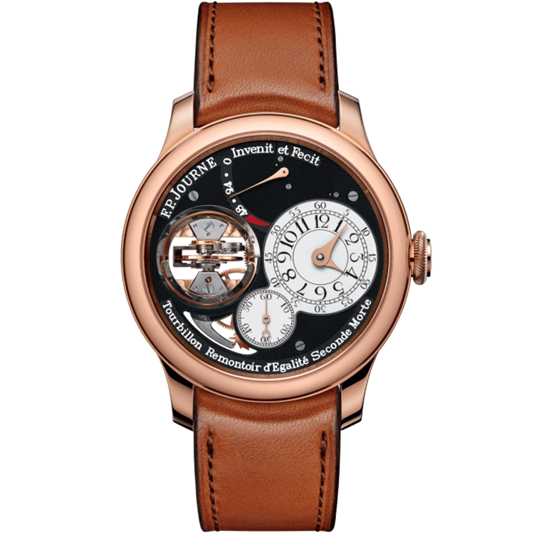 F.P. Journe, Boutique, Tourbillon Souverain, Black Dial, Tourbillon, Rose Gold, Leather Strap, 42mm
