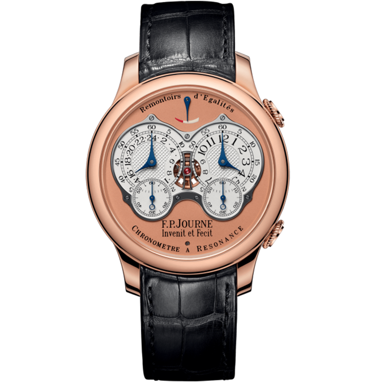 F.P. Journe, Classique, Chronometre Resonance, Salmon Dial, Rose Gold, Leather Strap, 42mm