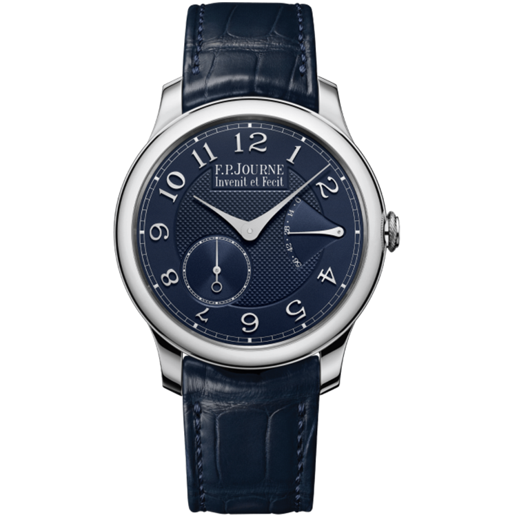 F.P. Journe, Boutique, Chronometre Souverain, Blue Dial, Platinum, Leather Strap, 40mm