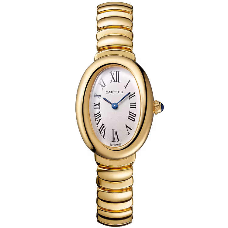 Cartier, Baignoire, WGBA0043, White Dial, Small Model, Yellow Gold, 31mm