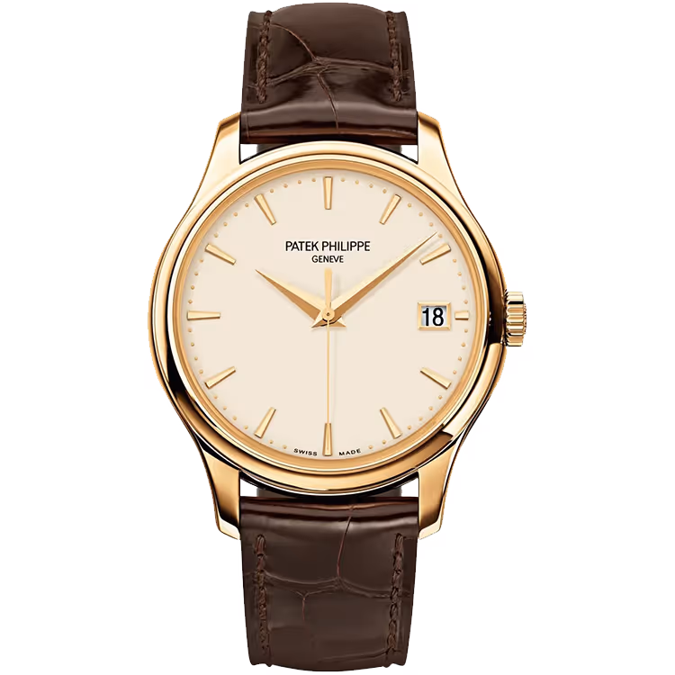 Patek Philippe, Calatrava, 5227J, White Dial, Yellow Gold, Leather Strap, 39mm