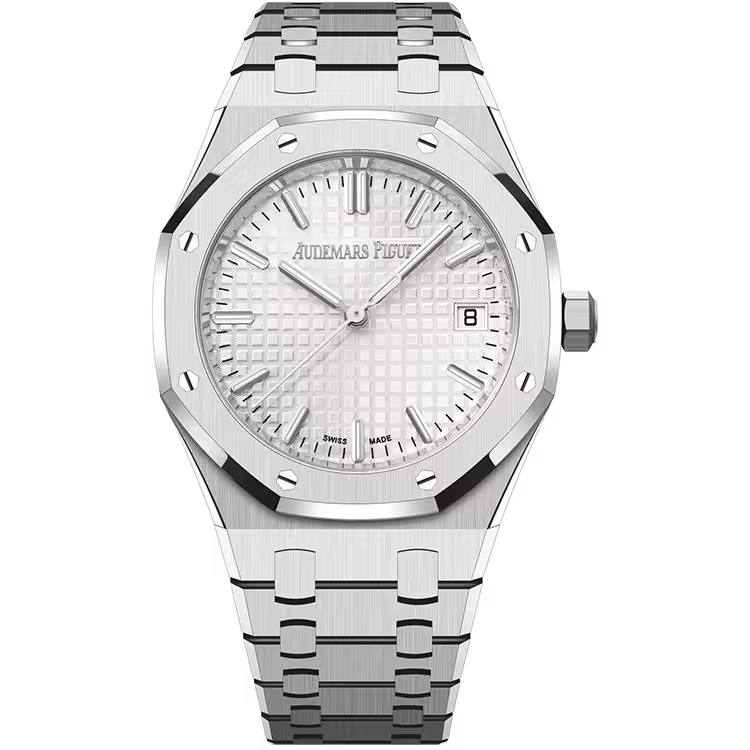 Audemars Piguet, Royal Oak, 77450ST, White Dial, 50th Anniversary, Stainless Steel, 34mm