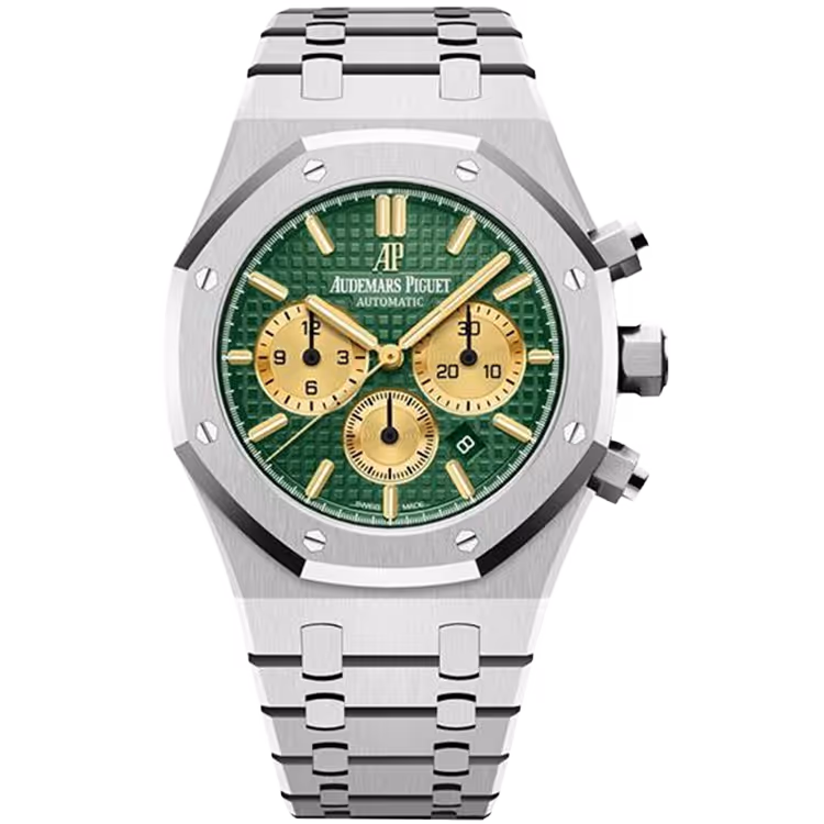 Audemars Piguet, Royal Oak, 26332PT, Green Dial, Chronograph, Platinum, 41mm - Limited 20
