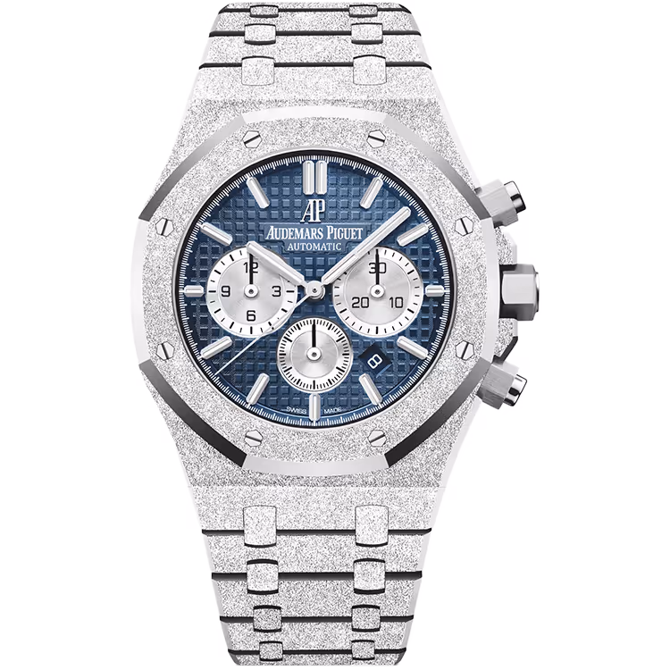 Audemars Piguet, Royal Oak, 26331BC, Blue Dial, Chronograph, Frosted White Gold, 41mm - Limited 70