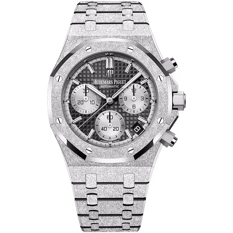 Audemars Piguet, Royal Oak, 26239BC, Black Dial, Chronograph, Frosted White Gold, 41mm