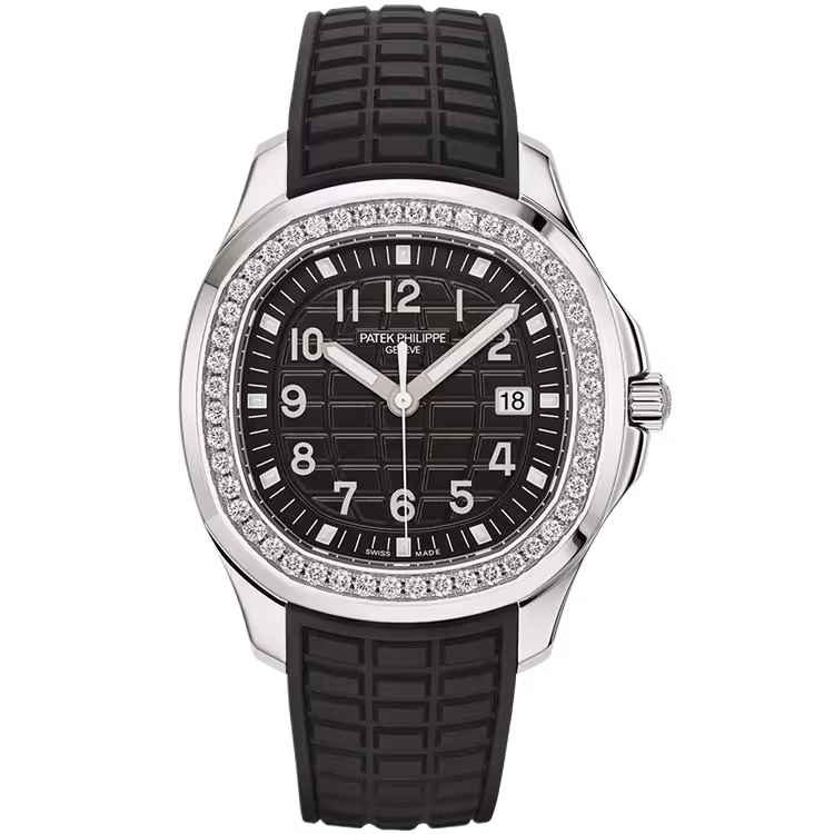 Patek Philippe, Aquanaut Luce, 5267, Black Dial, Tiffany & Co. Stamp, Quartz, Stainless Steel, Diamond Bezel, Rubber Strap, 39mm