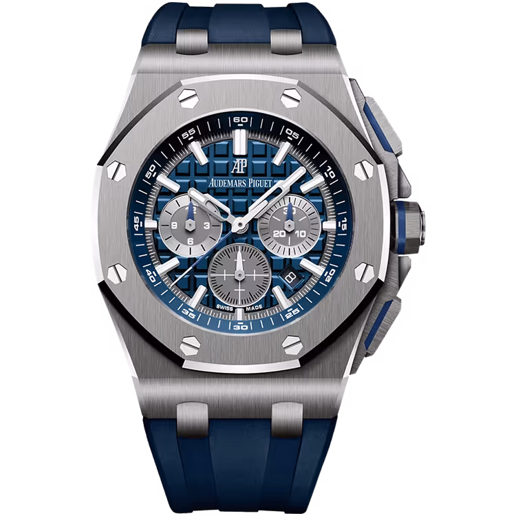 Audemars Piguet, Royal Oak Offshore, 26480TI, Blue Dial, Chronograph, Titanium, Rubber Strap, 42mm
