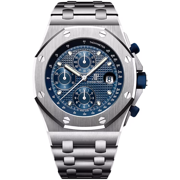 Audemars Piguet, Royal Oak Offshore, 26237ST, Blue Dial, Chronograph, Stainless Steel, 42mm