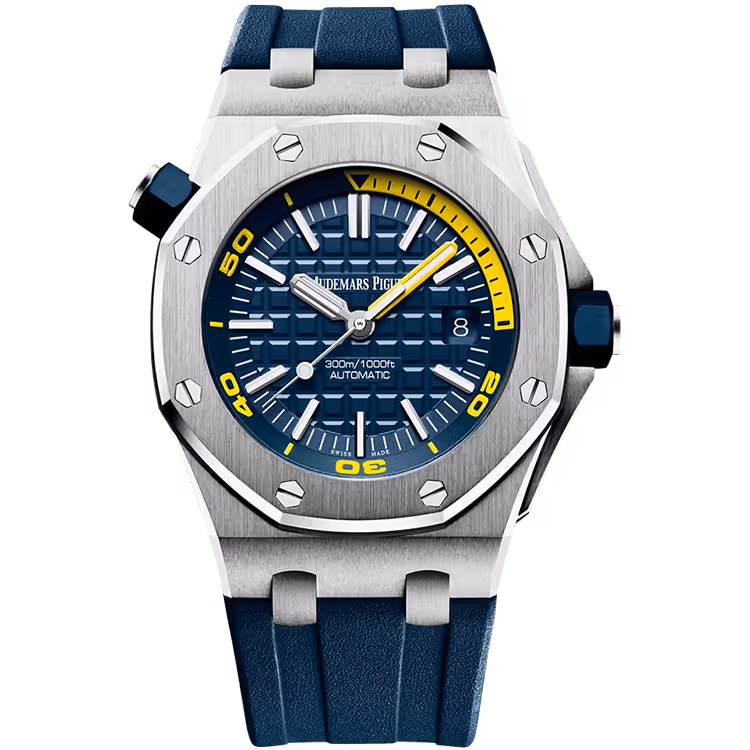 Audemars Piguet, Royal Oak Offshore, 15710ST, Blue Dial, Diver, Stainless Steel, Rubber Strap, 42mm
