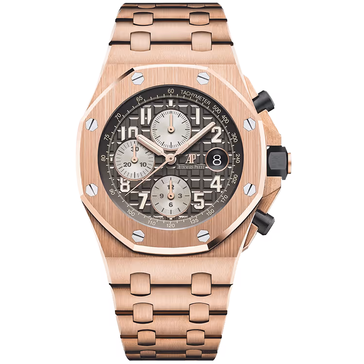 Audemars Piguet, Royal Oak Offshore, 26470OR, Grey Dial, Chronograph, Rose Gold, 42mm