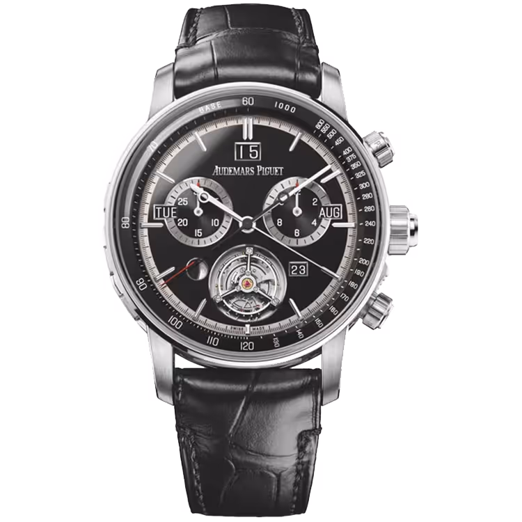 Audemars Piguet, Code 11.59, 26398BC, Black Dial, Ultra Complication, White Gold, Leather Strap, 42mm