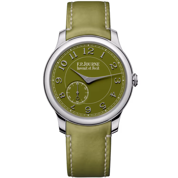 F.P. Journe, Limited, Chronometre Souverain, Green Dial, Platinum, Leather Strap, 40mm - Limited 99
