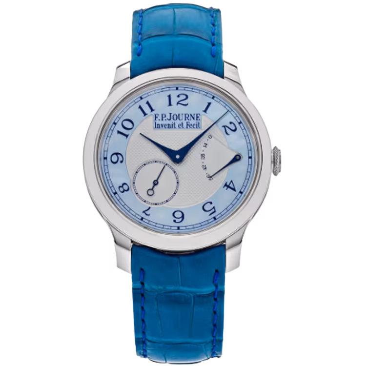F.P. Journe, Chronometre Souverain, Mother of Pearl Dial, Platinum, Leather Strap, 40mm