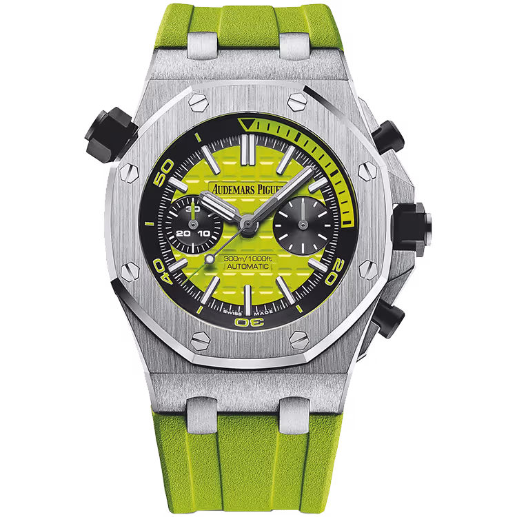 Audemars Piguet, Royal Oak Offshore, 26703ST, Green Dial, Stainless Steel, Rubber Strap, 42mm - Limited 50