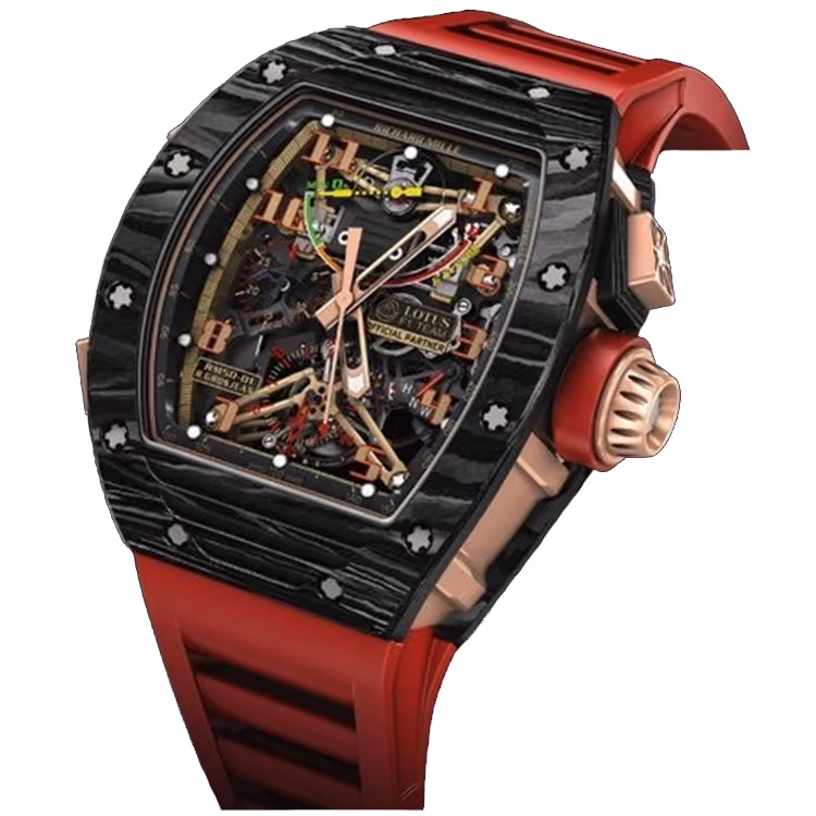 Richard Mille, RM 50-01, Skeleton Dial, Romain Grosjean, Rose Gold & Black Carbon, 50mm - Limited 30