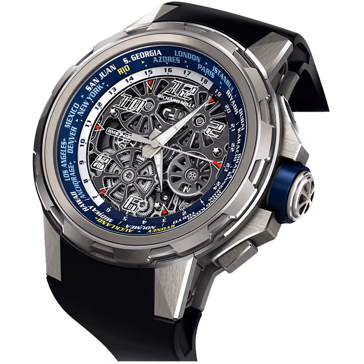 Richard Mille, RM 63-02, Skeleton Dial, World Time, Titanium, 47mm