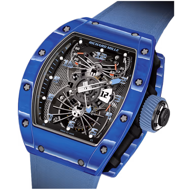 Richard Mille, RM 022, Skeleton Dial, Aerodyne, Tourbillon, Blue Carbon, 50mm - Limited