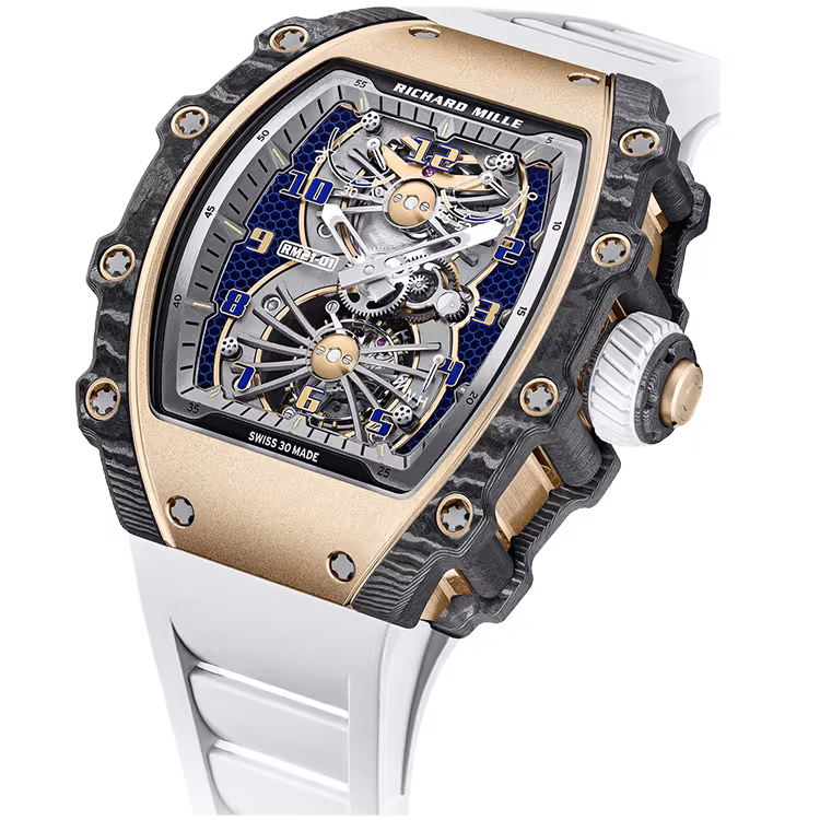 Richard Mille, RM 21-01, Skeleton Dial, Aerodyne, Tourbillon, Black Carbon, Rose Gold, 50mm - Limited 50