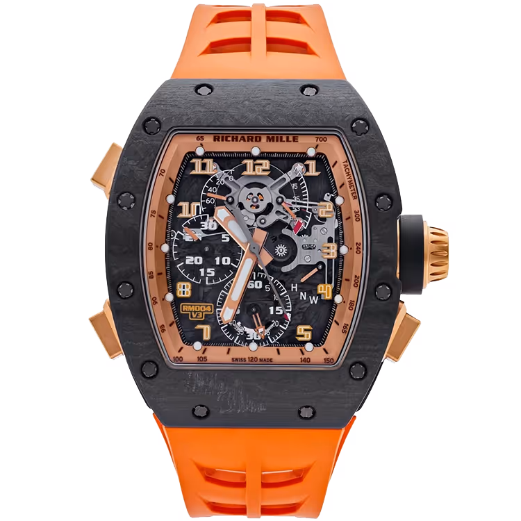 Richard Mille, RM 004, Skeleton Dial, Asia Edition, Chronograph, Rose Gold & Black Carbon, 42mm