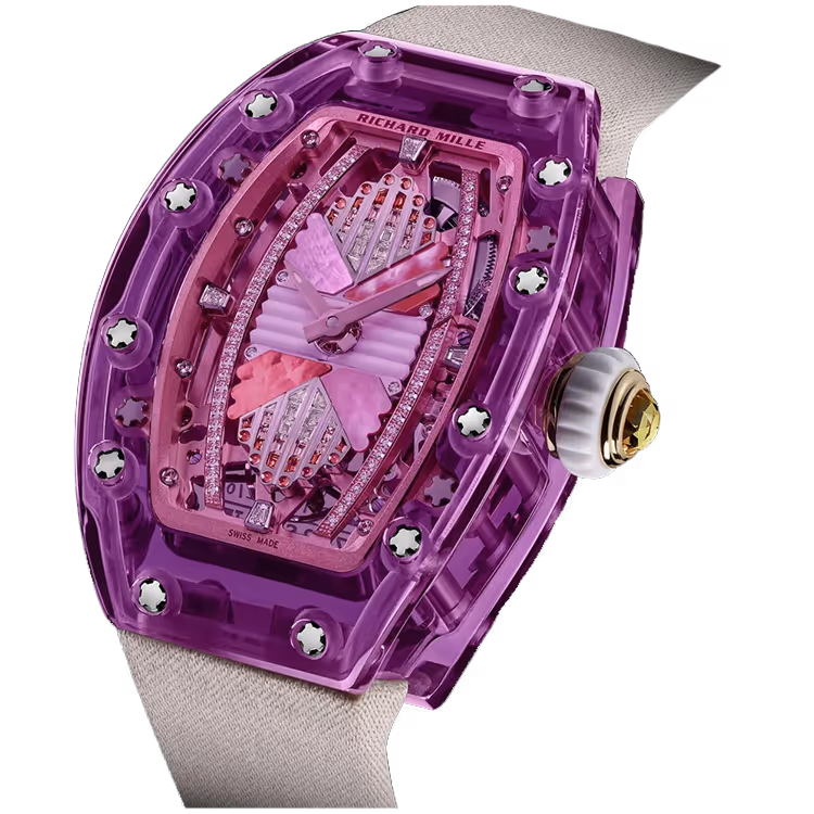 Richard Mille, RM 07-02, Skeleton Diamond Dial, Lilac Sapphire, 47mm - Limited 7