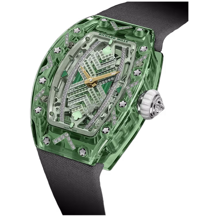 Richard Mille, RM 07-02, Skeleton Diamond Dial, Green Sapphire, Diamond Bezel, 47mm - Limited 7