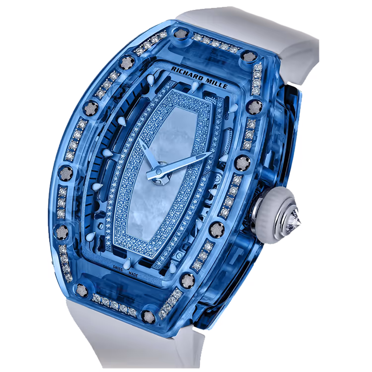 Richard Mille, RM 07-02, Skeleton Diamond Dial, Blue Sapphire, Diamond Bezel, 47mm