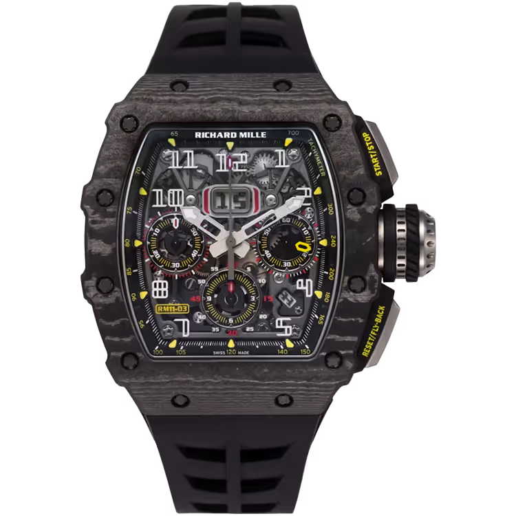 Richard Mille, RM 11-03, Skeleton Dial, Flyback Chronograph, Carbon TPT, 50mm 