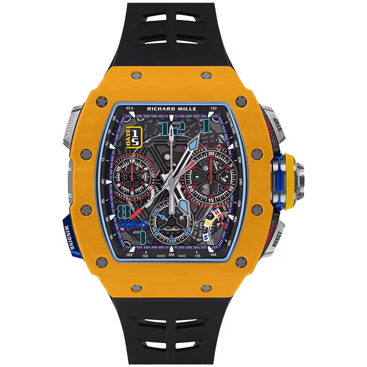 Richard Mille, RM 65-01, Skeleton Dial, Chronograph, Yellow Quartz TPT, 50mm - Limited 120