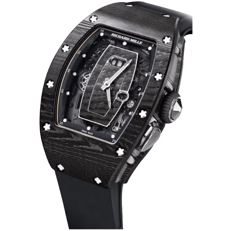 Richard Mille, RM 037, Skeleton Diamond Dial, White Gold & Black Carbon, 53mm