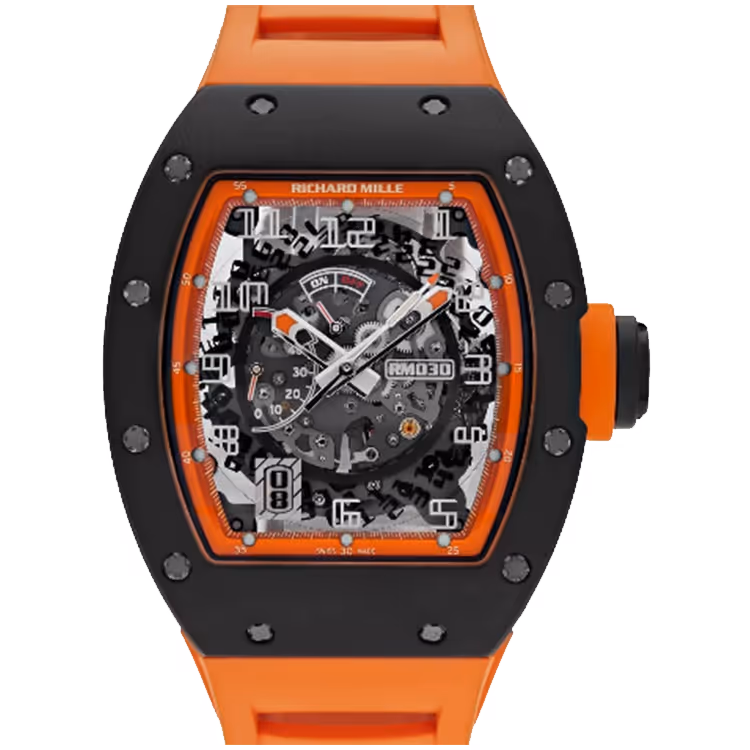 Richard Mille, RM 030, Skeleton Dial, Americas Edition, Black Carbon TPT, 50mm - Limited 30