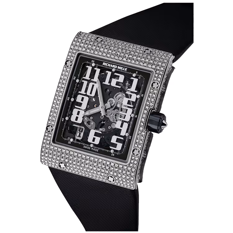 Richard Mille, RM 016, Skeleton Dial, Extra Flat, White Gold, Diamond Bezel, 50mm