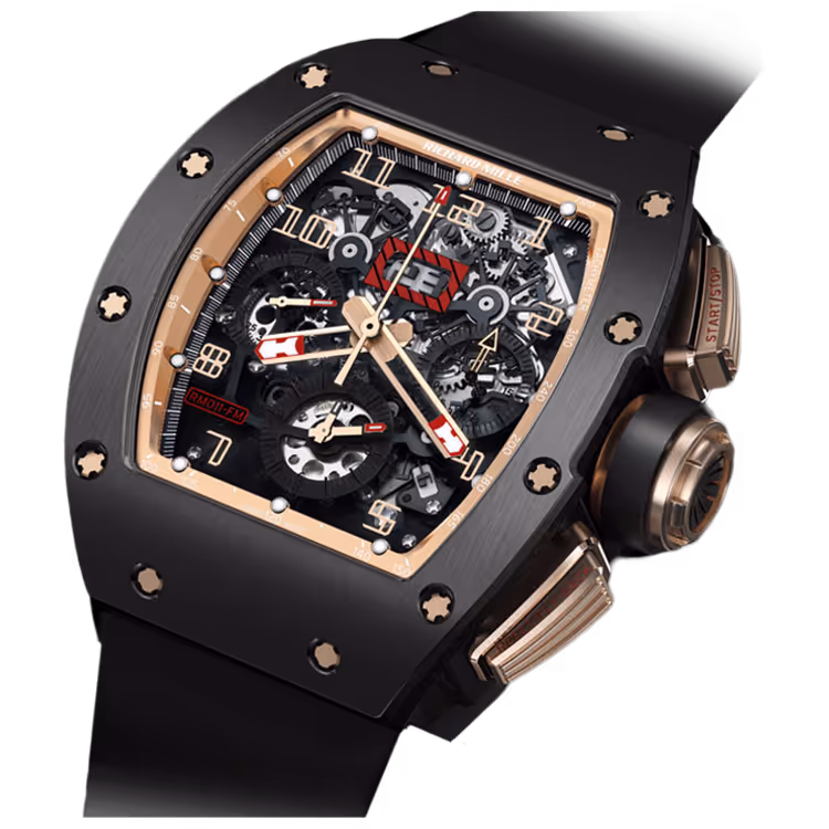 Richard Mille, RM 011, Skeleton Dial, Felipe Massa, Black Kite, Flyback Chronograph, Titanium, 50mm