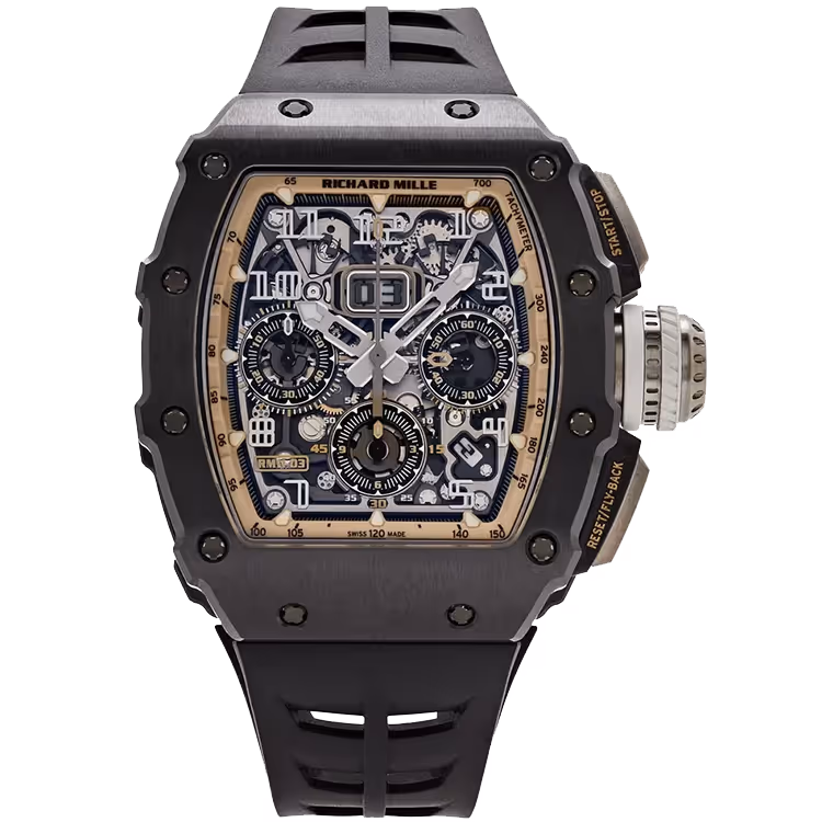 Richard Mille, RM 11-03, Skeleton Dial, Flyback Chronograph, Black Ceramic, 50mm 