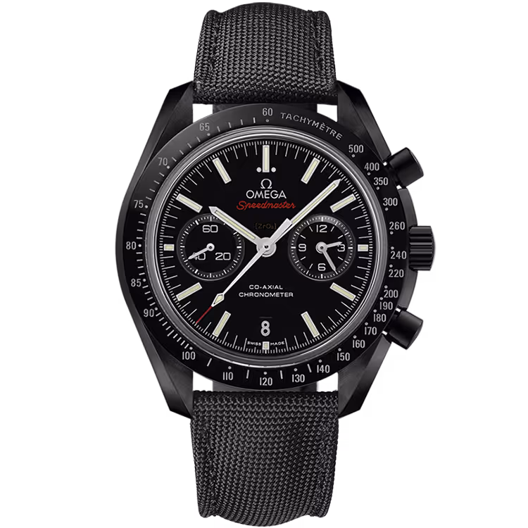 Omega, Dark Side of the Moon, 311, Black Dial, Black Ceramic, Fabric Strap, 44mm