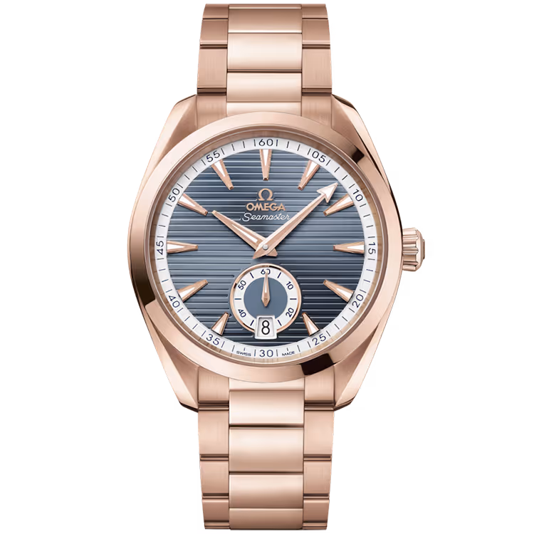 Omega, Aqua Terra, 220, Blue Dial, Rose Gold, 41mm