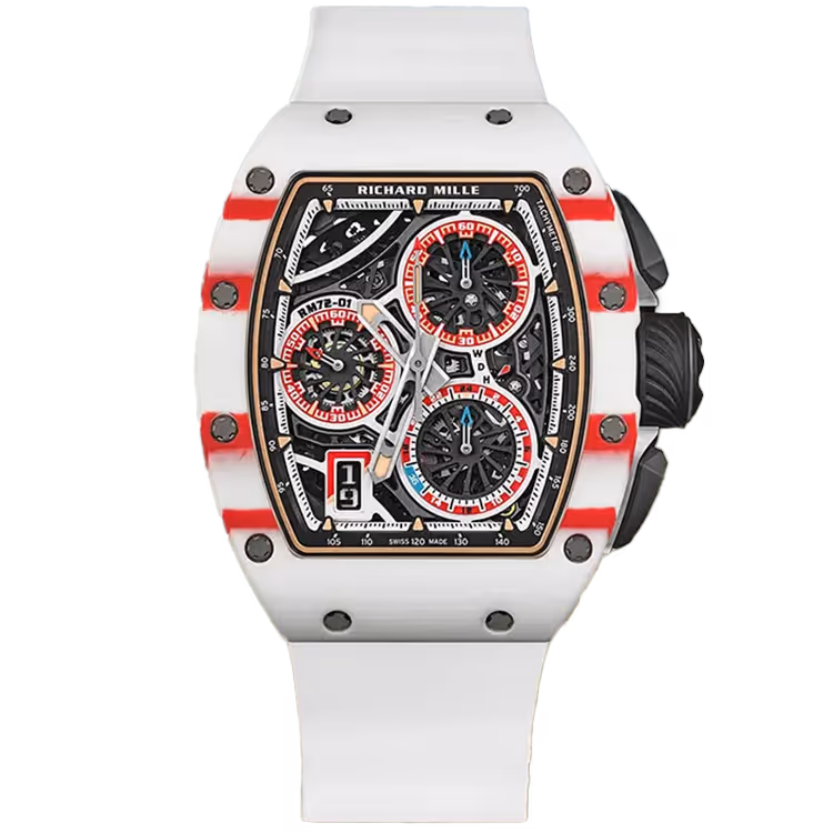 Richard Mille, RM 72-01, Skeleton Dial, Flyback Chronograph, Charles Leclerc, White Quartz TPT, 38mm - Limited 150