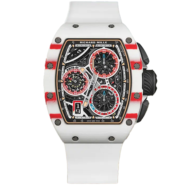 Richard Mille, RM 72-01, Skeleton Dial, Flyback Chronograph, Charles Leclerc, White Quartz TPT, 38mm - Limited 150