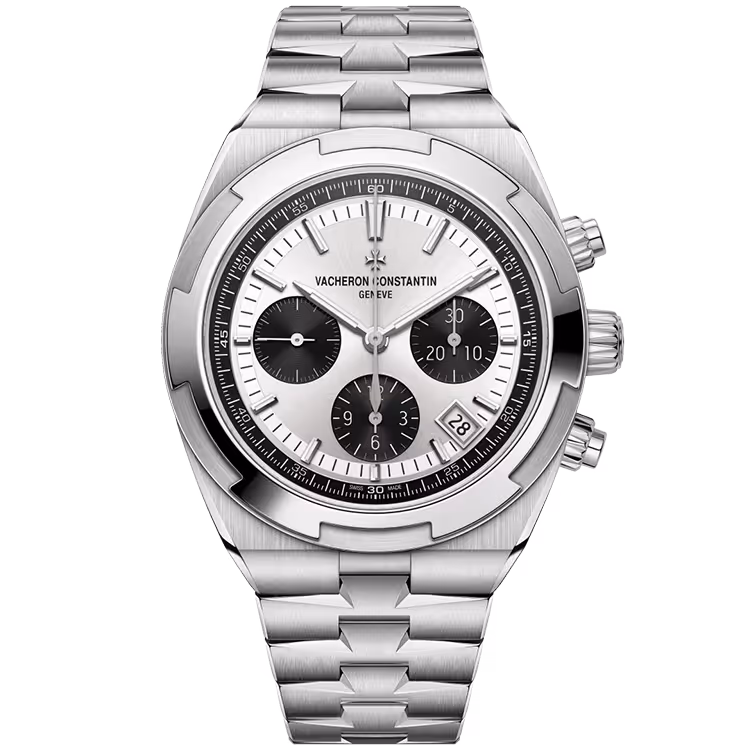 Vacheron Constantin, Overseas, 5500V/110A, Silver Dial, Chronograph, Stainless Steel, 43mm