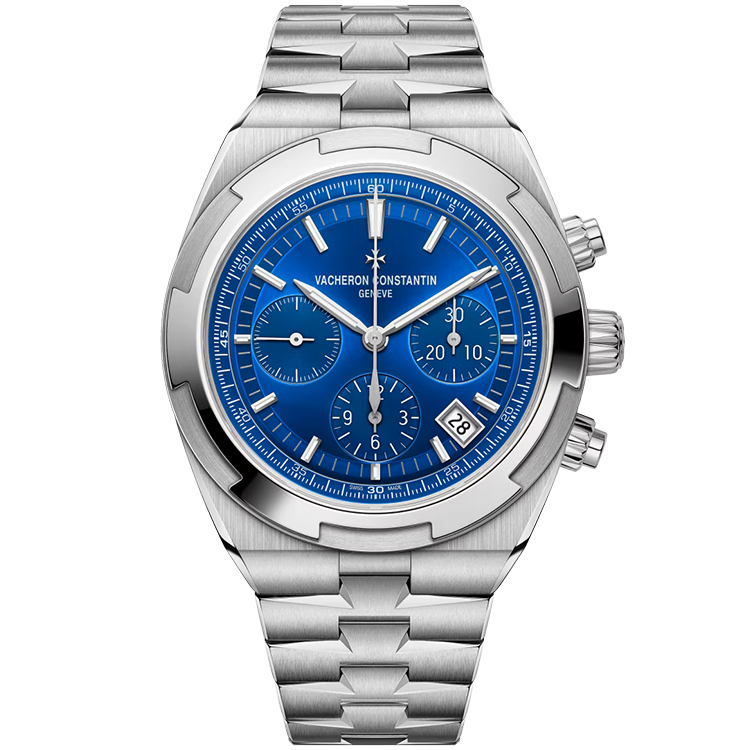 Vacheron Constantin, Overseas, 5500V/110A, Blue Dial, Chronograph, Stainless Steel, 43mm