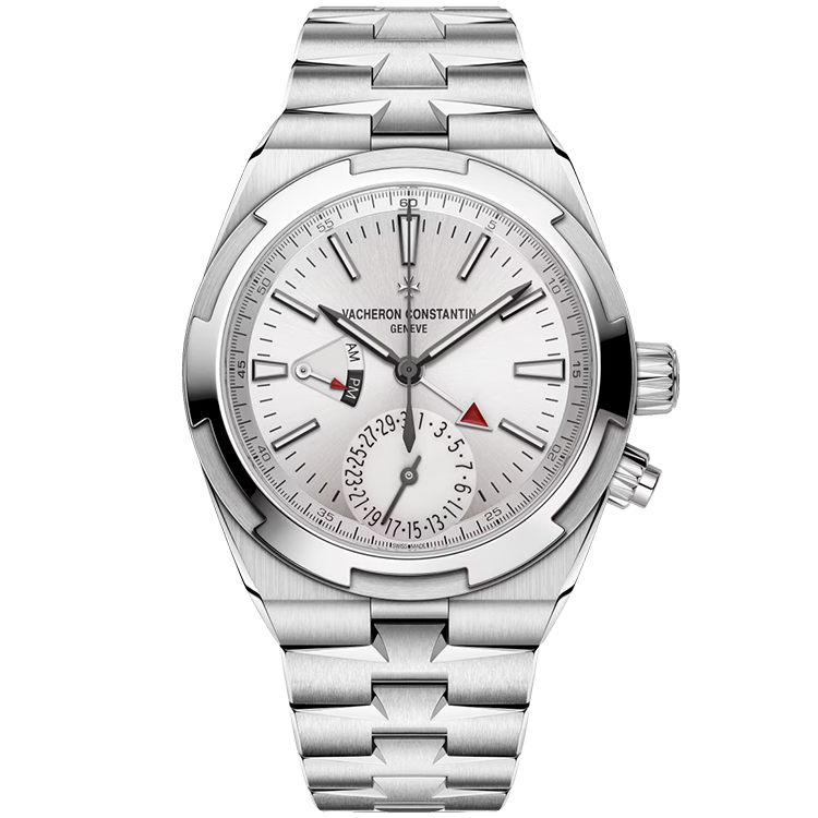 Vacheron Constantin, Overseas, 7900V/110A, Silver Dial, Dual Time, Stainless Steel, 41mm