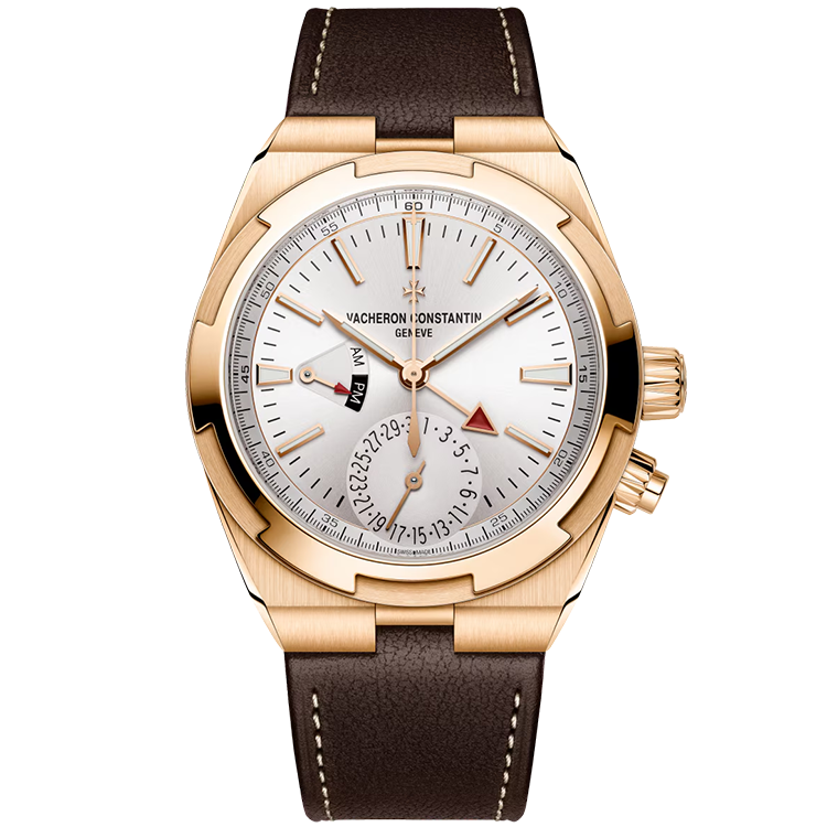 Vacheron Constantin, Overseas, 7900V/000R, Silver Dial, Dual Time, Leather Bracelet, 41mm