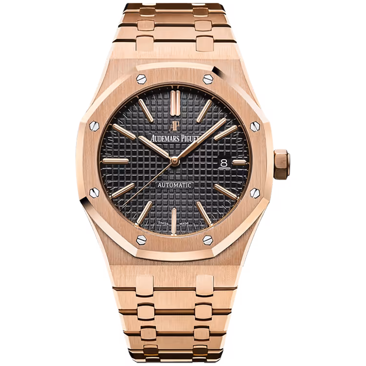 Audemars Piguet, Royal Oak, 15400OR, Black Dial, Rose Gold, 41mm