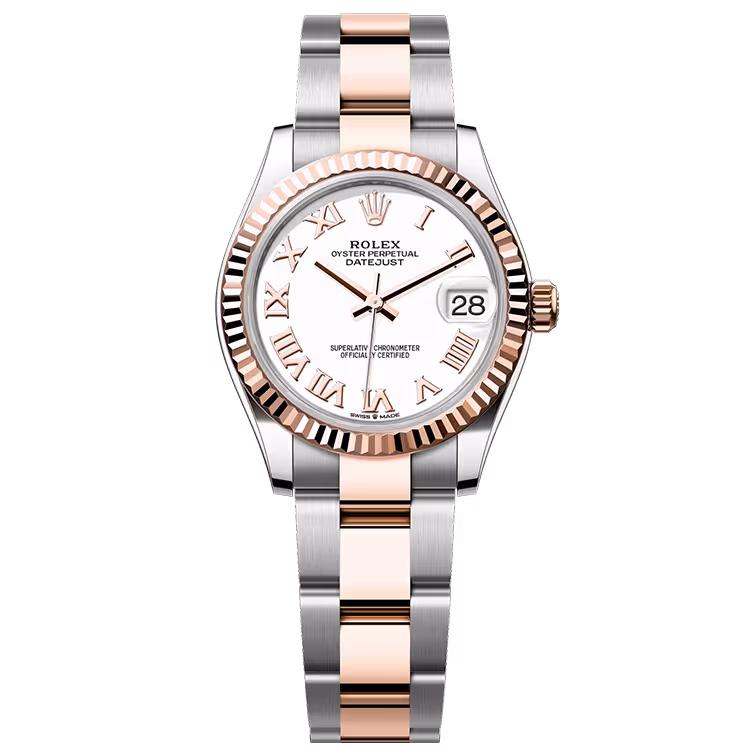 Rolex, Datejust 31, 278271, Silver Motif Dial, Steel & Rose Gold, Fluted Bezel, Oyster Bracelet, 31mm