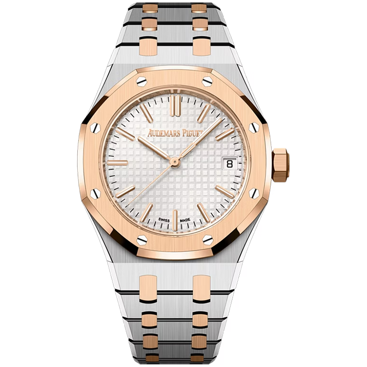 Audemars Piguet, Royal Oak, 15550SR, White Dial, Steel & Rose Gold, 37mm
