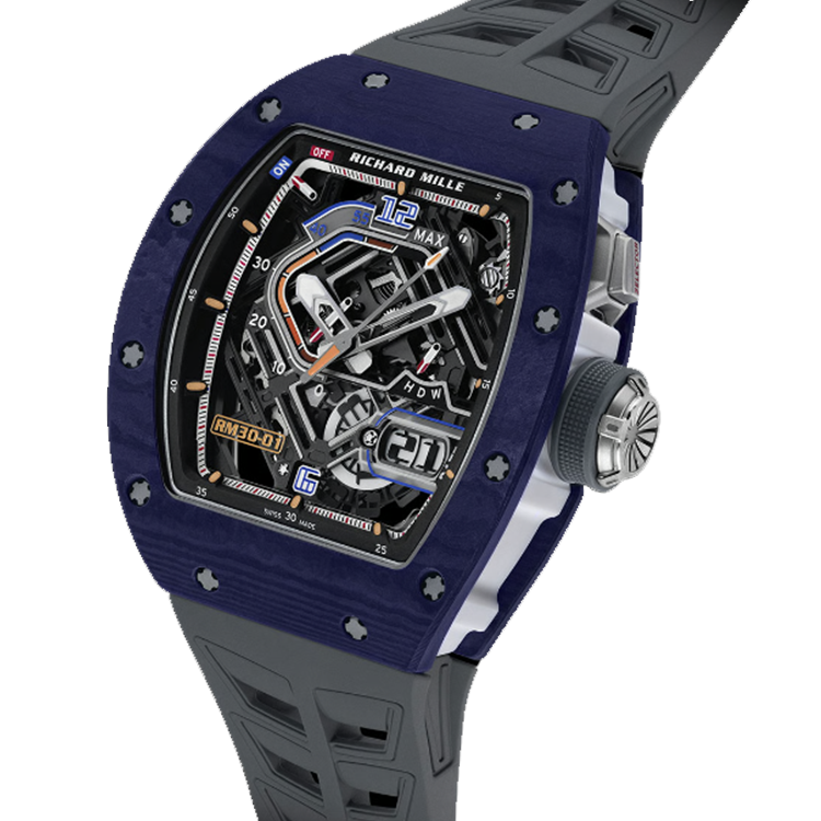 Richard Mille, RM 30-01, Skeleton Dial, Blue Quartz TPT, 42mm