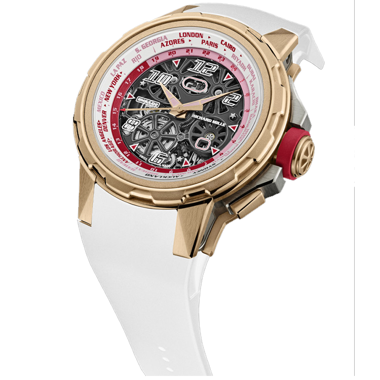 Richard Mille, RM 63-02, Skeleton Dial, World Time, Rose Gold, 47mm - Limited 100