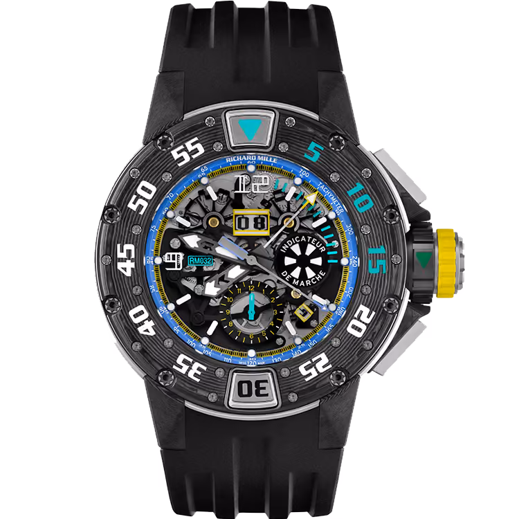 Richard Mille, RM 032, Skeleton Dial, Diver, Ultimate Edition, Chronograph, Carbon TPT, 50mm - Limited 80